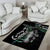 Personalised New Zealand Silver Fern Rugby Area Rug Paua Shell With Champions Trophy History NZ Forever - Wonder Print Shop