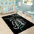 Personalised New Zealand Silver Fern Rugby Area Rug Paua Shell With Champions Trophy History NZ Forever - Wonder Print Shop