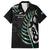 Personalised New Zealand Silver Fern Rugby Family Matching Long Sleeve Bodycon Dress and Hawaiian Shirt Paua Shell With Champions Trophy History NZ Forever - Wonder Print Shop