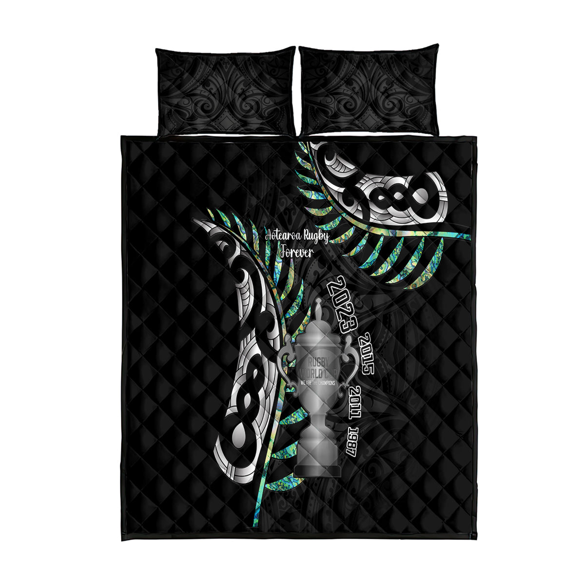 personalised-new-zealand-silver-fern-rugby-quilt-bed-set-paua-shell-with-champions-trophy-history-nz-forever