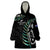 Personalised New Zealand Silver Fern Rugby Wearable Blanket Hoodie Paua Shell With Champions Trophy History NZ Forever - Wonder Print Shop