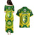 Australia Cricket Couples Matching Puletasi Dress and Hawaiian Shirt 2023 World Cup 6th Champions Trophy National Color - Wonder Print Shop