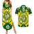 Australia Cricket Couples Matching Summer Maxi Dress and Hawaiian Shirt 2023 World Cup 6th Champions Trophy National Color - Wonder Print Shop