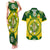 Australia Cricket Couples Matching Tank Maxi Dress and Hawaiian Shirt 2023 World Cup 6th Champions Trophy National Color - Wonder Print Shop