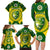 Australia Cricket Family Matching Long Sleeve Bodycon Dress and Hawaiian Shirt 2023 World Cup 6th Champions Trophy National Color - Wonder Print Shop