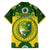 Australia Cricket Family Matching Long Sleeve Bodycon Dress and Hawaiian Shirt 2023 World Cup 6th Champions Trophy National Color - Wonder Print Shop