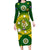 Australia Cricket Family Matching Long Sleeve Bodycon Dress and Hawaiian Shirt 2023 World Cup 6th Champions Trophy National Color - Wonder Print Shop