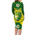 Australia Cricket Family Matching Long Sleeve Bodycon Dress and Hawaiian Shirt 2023 World Cup 6th Champions Trophy National Color - Wonder Print Shop