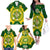 Australia Cricket Family Matching Off Shoulder Long Sleeve Dress and Hawaiian Shirt 2023 World Cup 6th Champions Trophy National Color - Wonder Print Shop