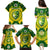 Australia Cricket Family Matching Puletasi Dress and Hawaiian Shirt 2023 World Cup 6th Champions Trophy National Color - Wonder Print Shop