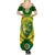 Australia Cricket Family Matching Summer Maxi Dress and Hawaiian Shirt 2023 World Cup 6th Champions Trophy National Color - Wonder Print Shop