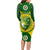 Australia Cricket Long Sleeve Bodycon Dress 2023 World Cup 6th Champions Trophy National Color - Wonder Print Shop