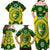 Personalised Australia Cricket Family Matching Off Shoulder Maxi Dress and Hawaiian Shirt 2023 World Cup 6th Champions Trophy National Color - Wonder Print Shop