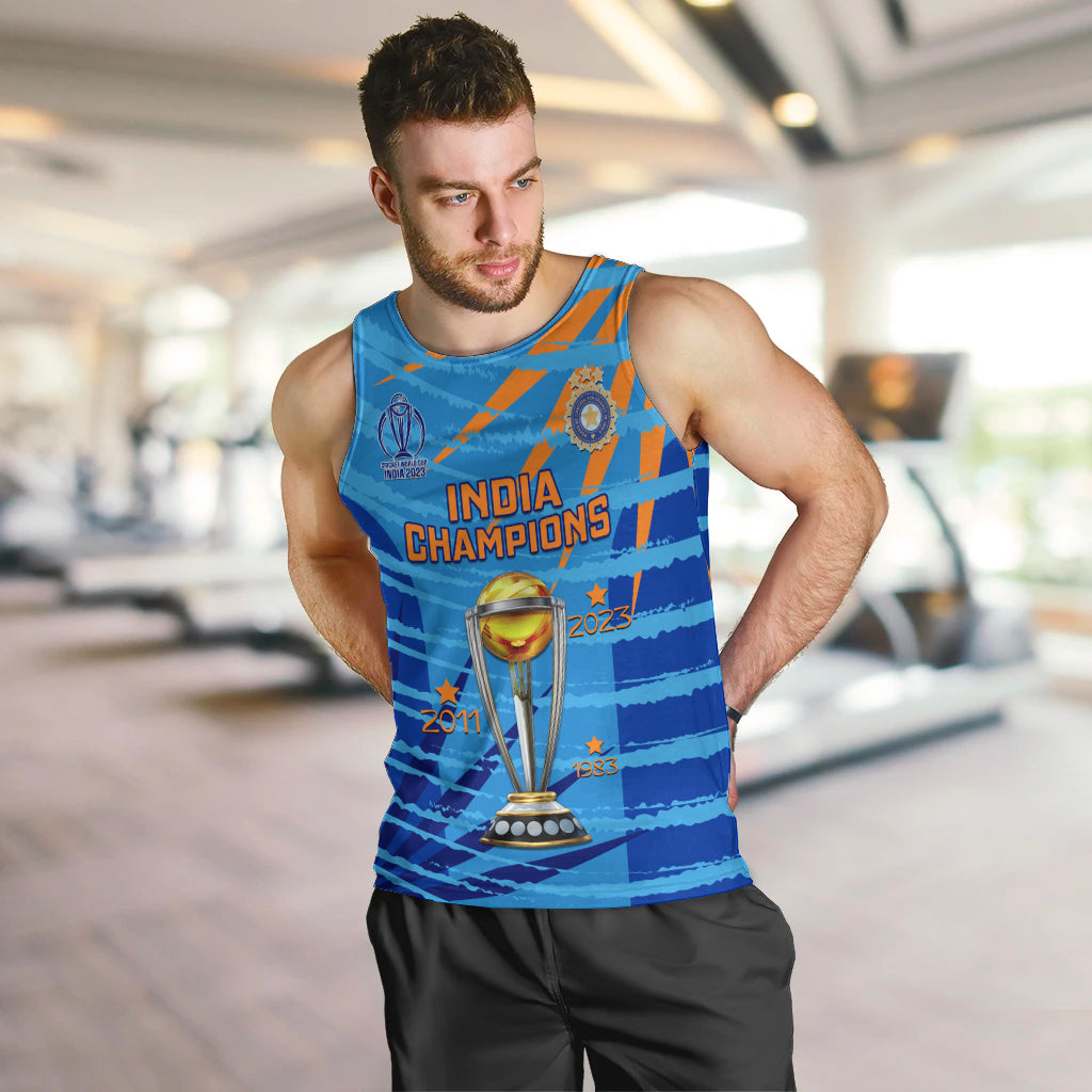 Custom India Cricket Men Tank Top 2023 World Cup 3rd Champions Proud - Wonder Print Shop