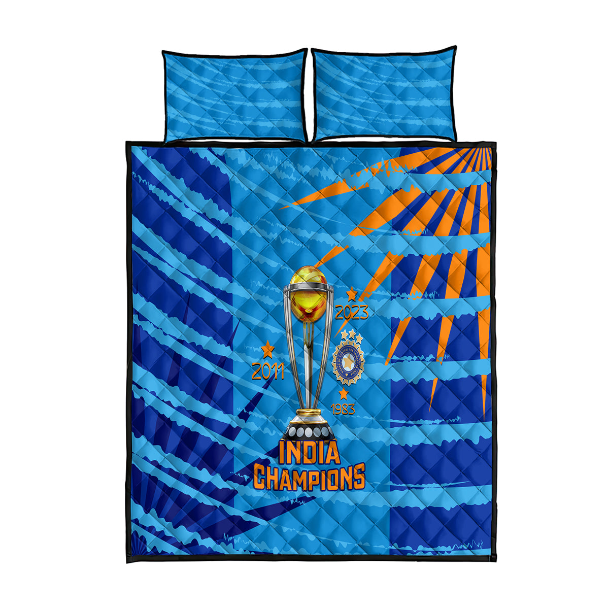 custom-india-cricket-quilt-bed-set-2023-world-cup-3rd-champions-proud