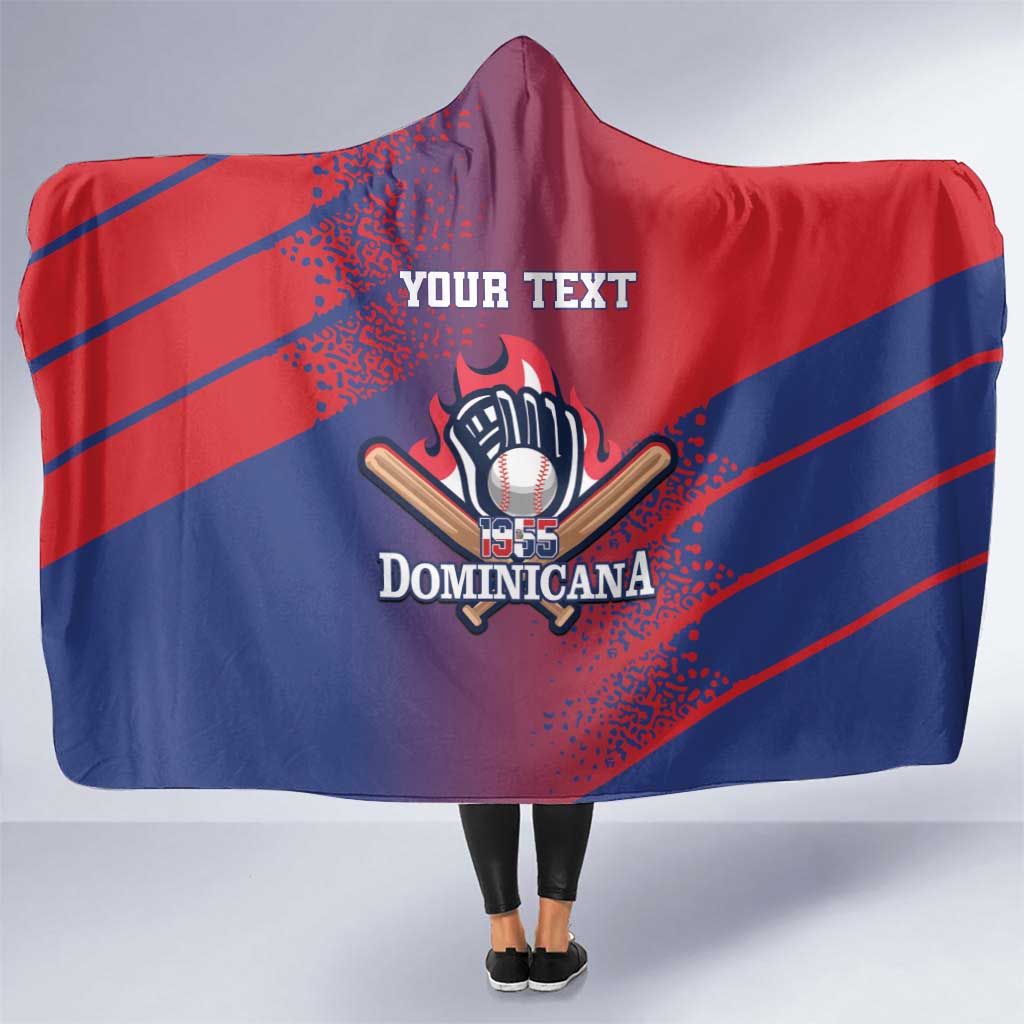 Custom Baseball Dominicana Hooded Blanket Go Champions Grunge Style