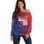 Custom Baseball Dominicana Off Shoulder Sweater Go Champions Grunge Style - Wonder Print Shop