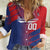 Custom Baseball Dominicana Women Casual Shirt Go Champions Grunge Style