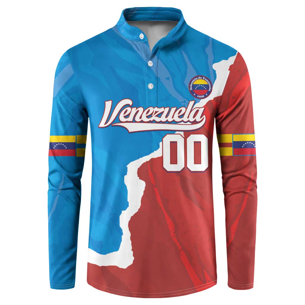 Custom Baseball Venezuela Button Sweatshirt Go Champions Grunge Style - Wonder Print Shop