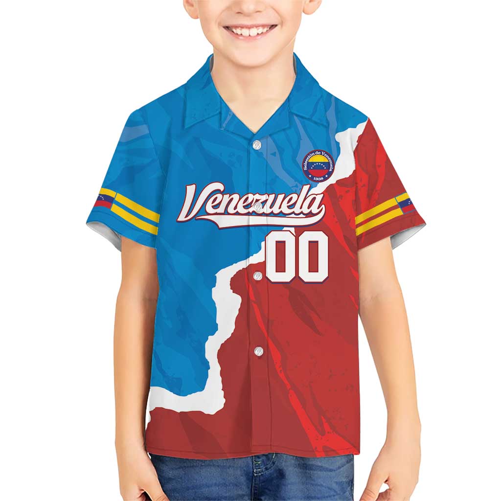 Custom Baseball Venezuela Kid Hawaiian Shirt Go Champions Grunge Style - Wonder Print Shop