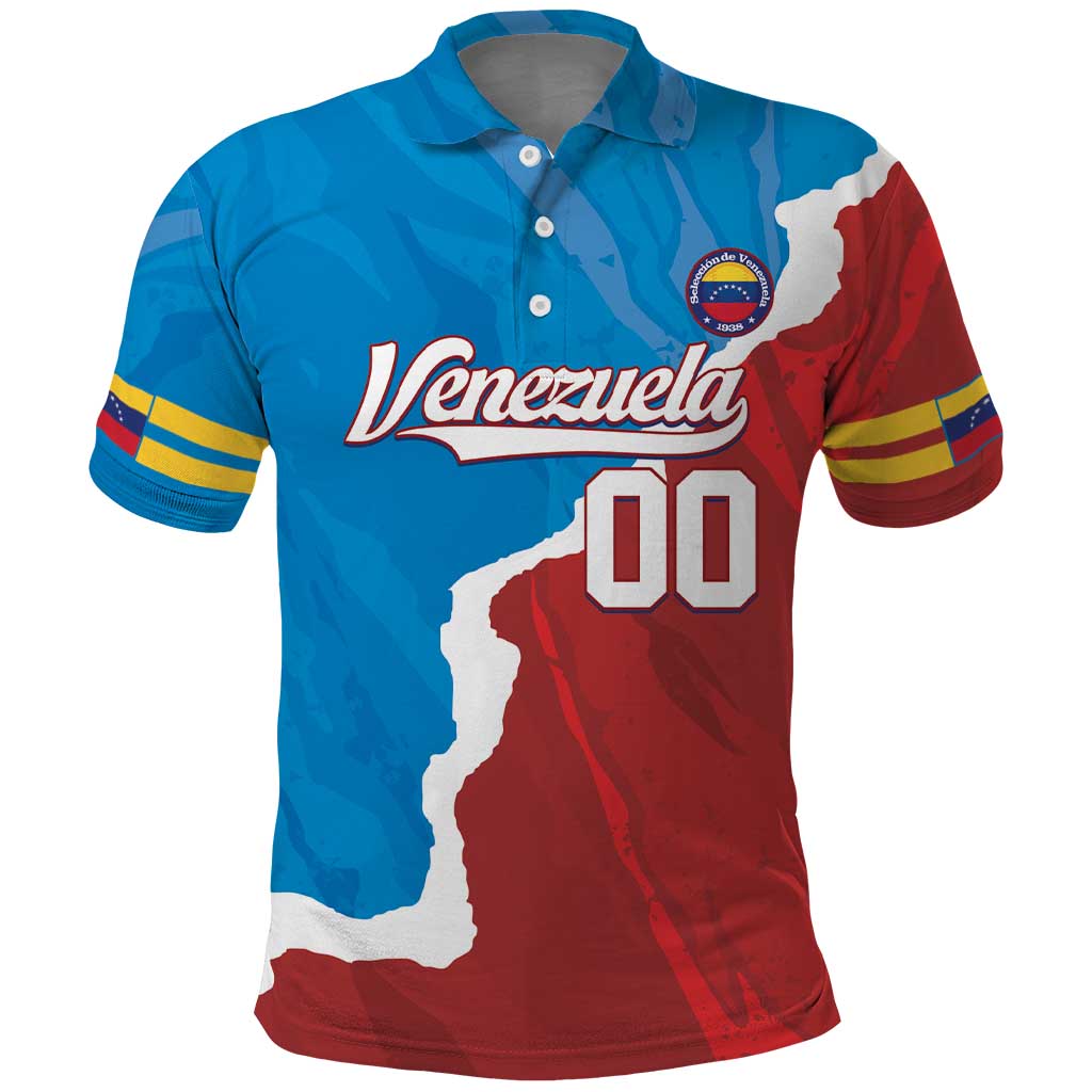 Custom Baseball Venezuela Polo Shirt Go Champions Grunge Style - Wonder Print Shop