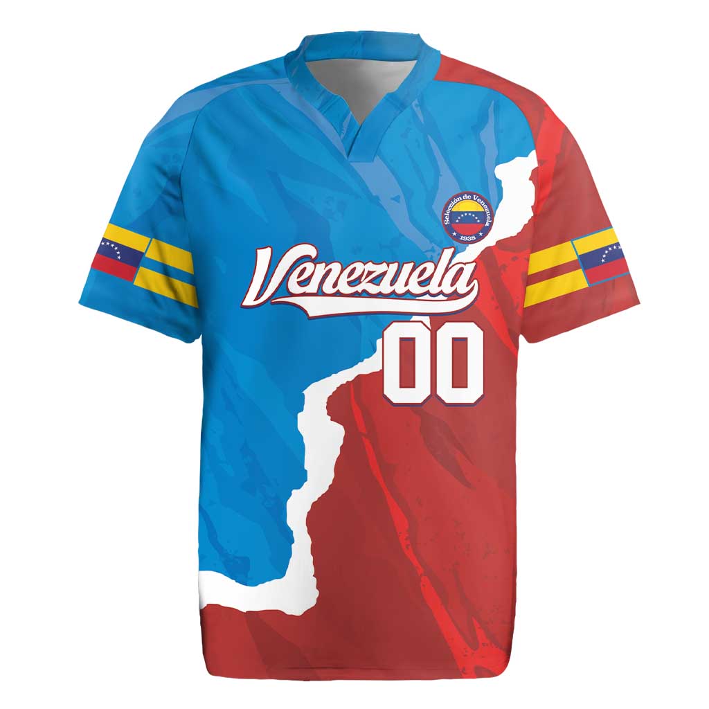 Custom Baseball Venezuela Rugby Jersey Go Champions Grunge Style - Wonder Print Shop