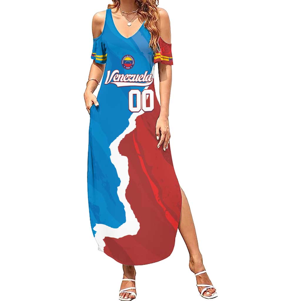 Custom Baseball Venezuela Summer Maxi Dress Go Champions Grunge Style - Wonder Print Shop