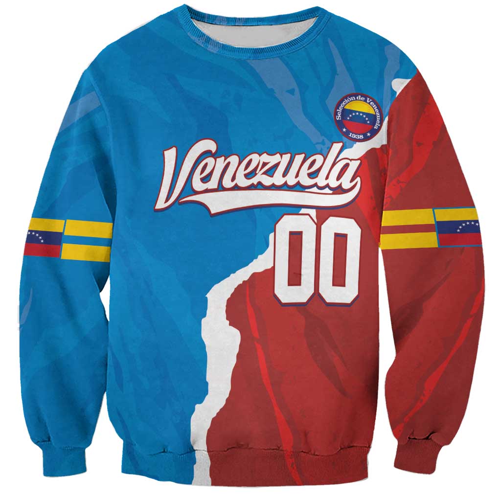 Custom Baseball Venezuela Sweatshirt Go Champions Grunge Style - Wonder Print Shop