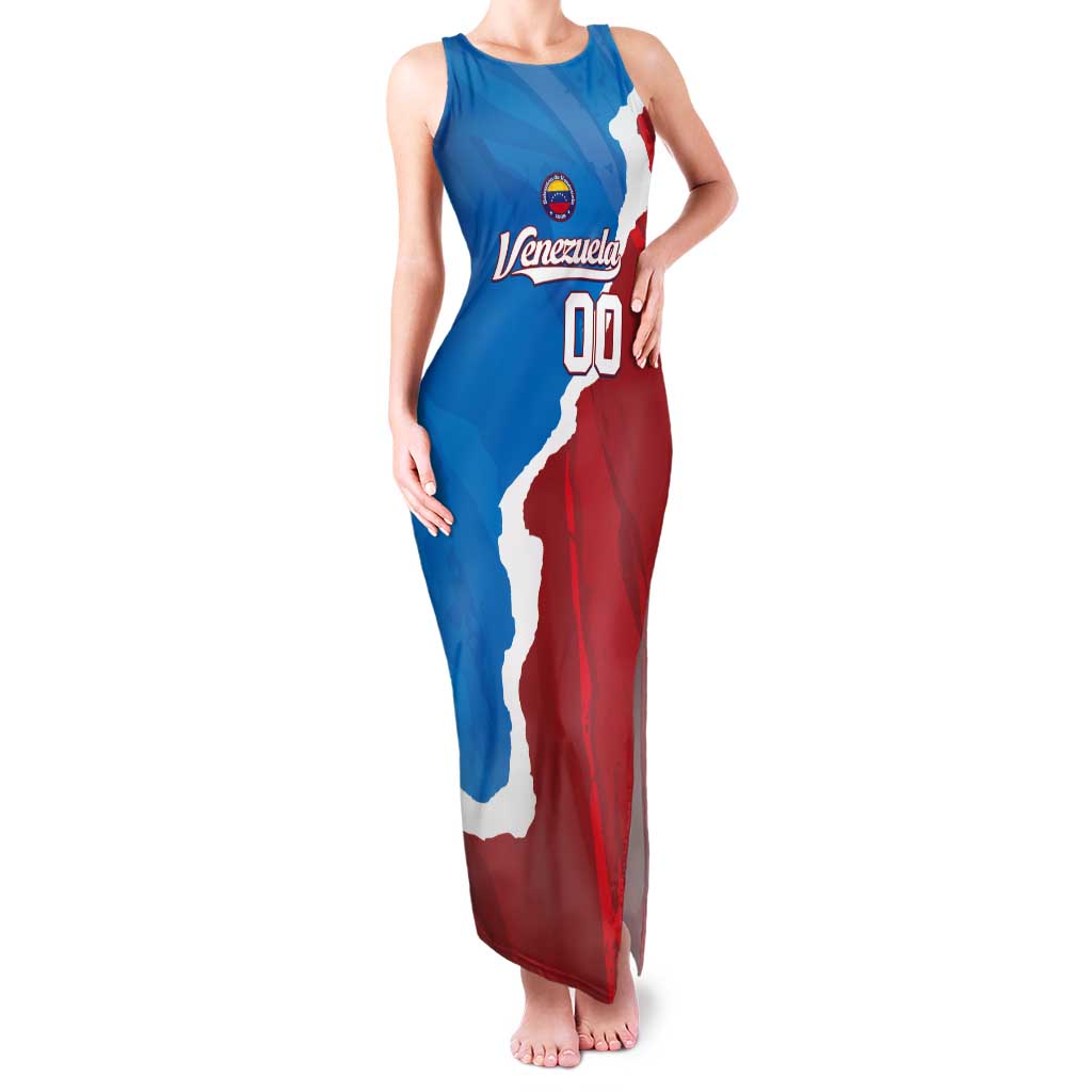 Custom Baseball Venezuela Tank Maxi Dress Go Champions Grunge Style - Wonder Print Shop