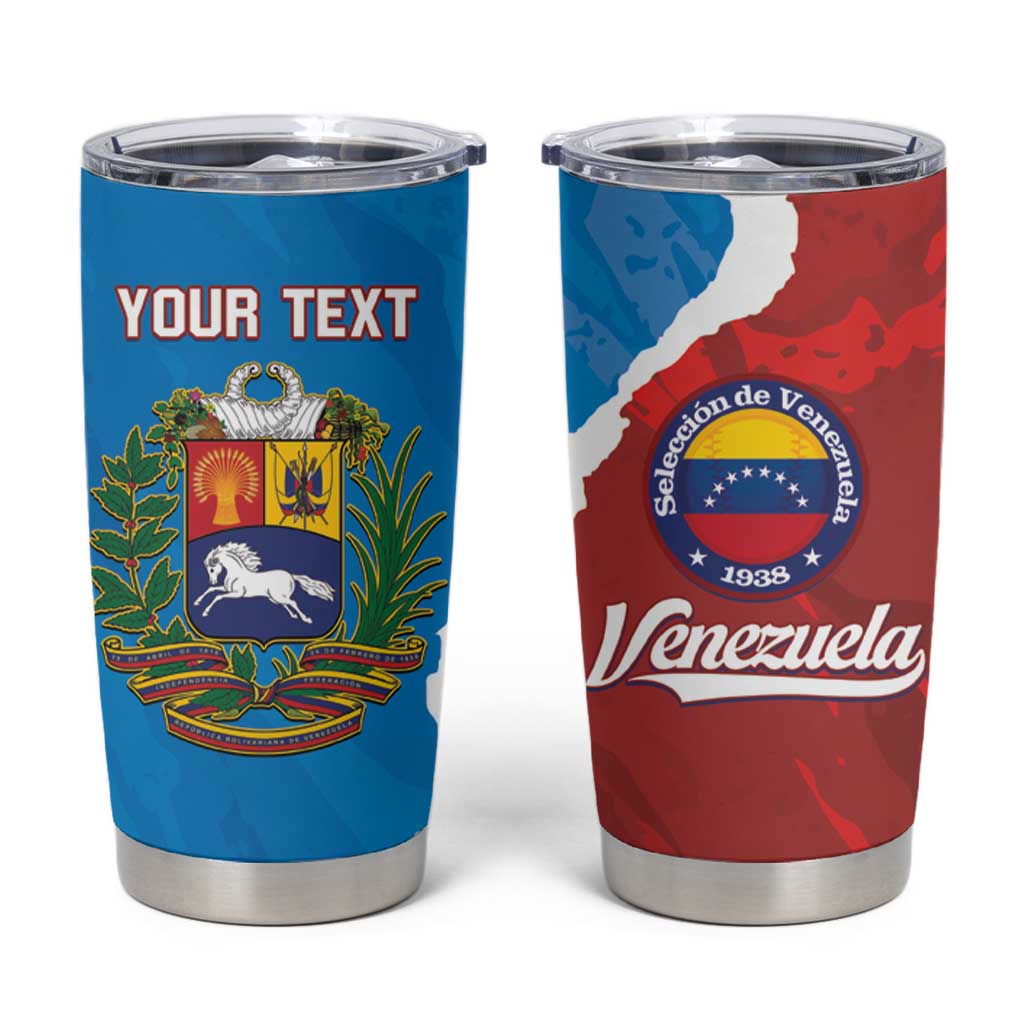 Custom Baseball Venezuela Tumbler Cup Go Champions Grunge Style - Wonder Print Shop