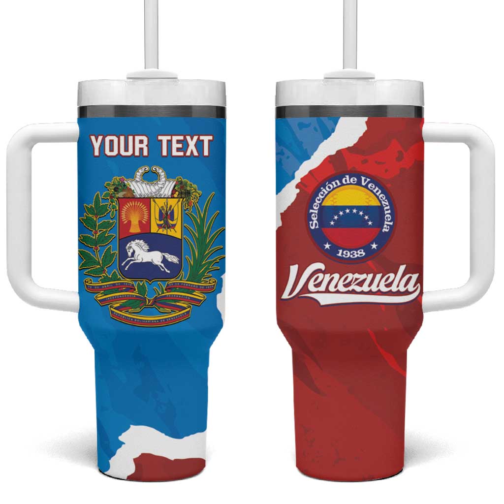 Custom Baseball Venezuela Tumbler With Handle Go Champions Grunge Style - Wonder Print Shop