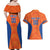 Custom Baseball Netherlands Couples Matching Off Shoulder Maxi Dress and Hawaiian Shirt Go Champions Sporty Style - Wonder Print Shop