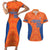 Custom Baseball Netherlands Couples Matching Short Sleeve Bodycon Dress and Hawaiian Shirt Go Champions Sporty Style - Wonder Print Shop