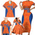 Custom Baseball Netherlands Family Matching Short Sleeve Bodycon Dress and Hawaiian Shirt Go Champions Sporty Style - Wonder Print Shop