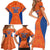 Custom Baseball Netherlands Family Matching Short Sleeve Bodycon Dress and Hawaiian Shirt Go Champions Sporty Style - Wonder Print Shop