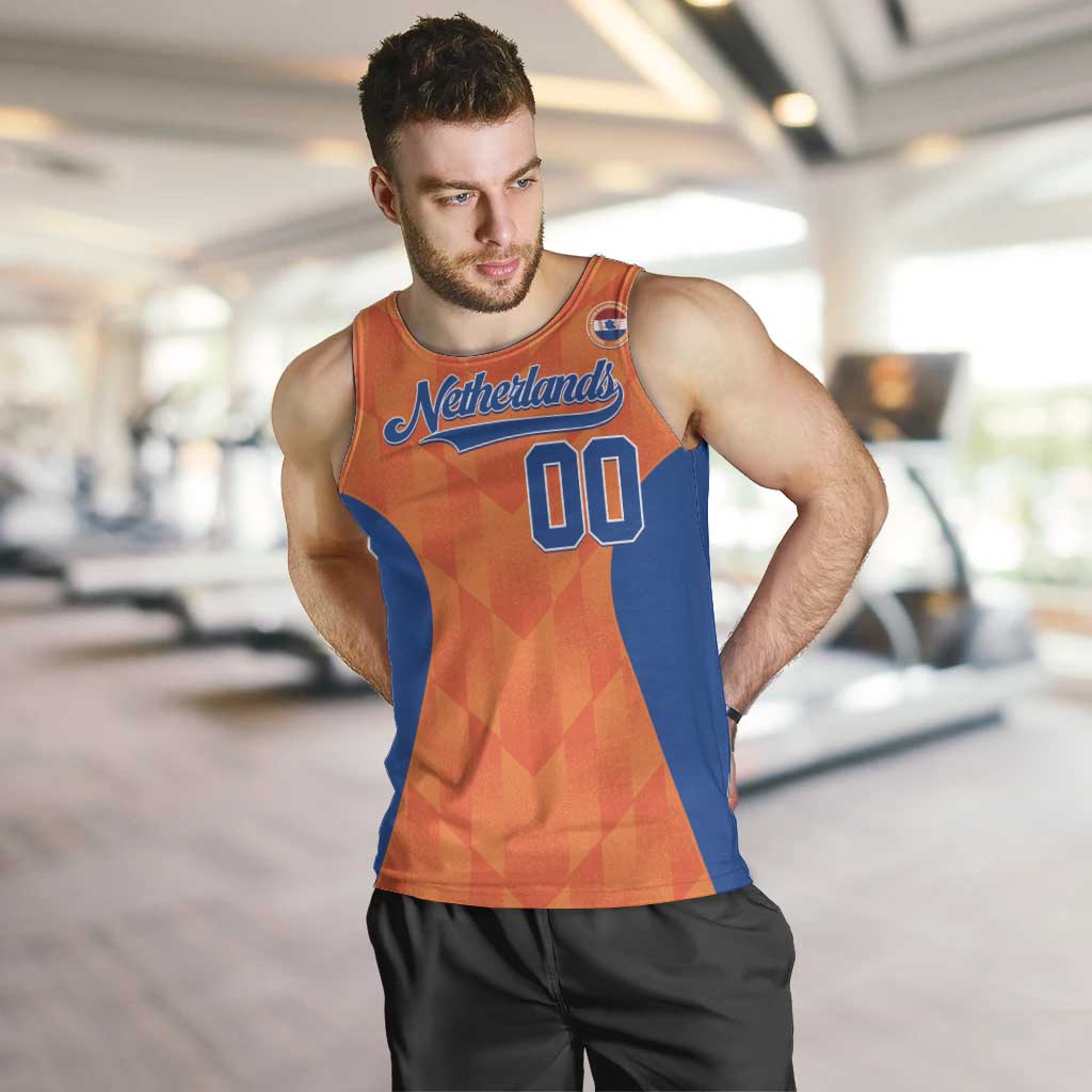 Custom Baseball Netherlands Men Tank Top Go Champions Sporty Style - Wonder Print Shop