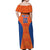 Custom Baseball Netherlands Off Shoulder Maxi Dress Go Champions Sporty Style - Wonder Print Shop