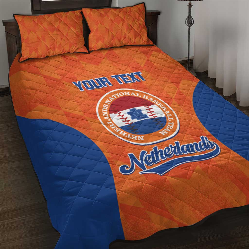 Custom Baseball Netherlands Quilt Bed Set Go Champions Sporty Style - Wonder Print Shop