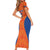 Custom Baseball Netherlands Short Sleeve Bodycon Dress Go Champions Sporty Style