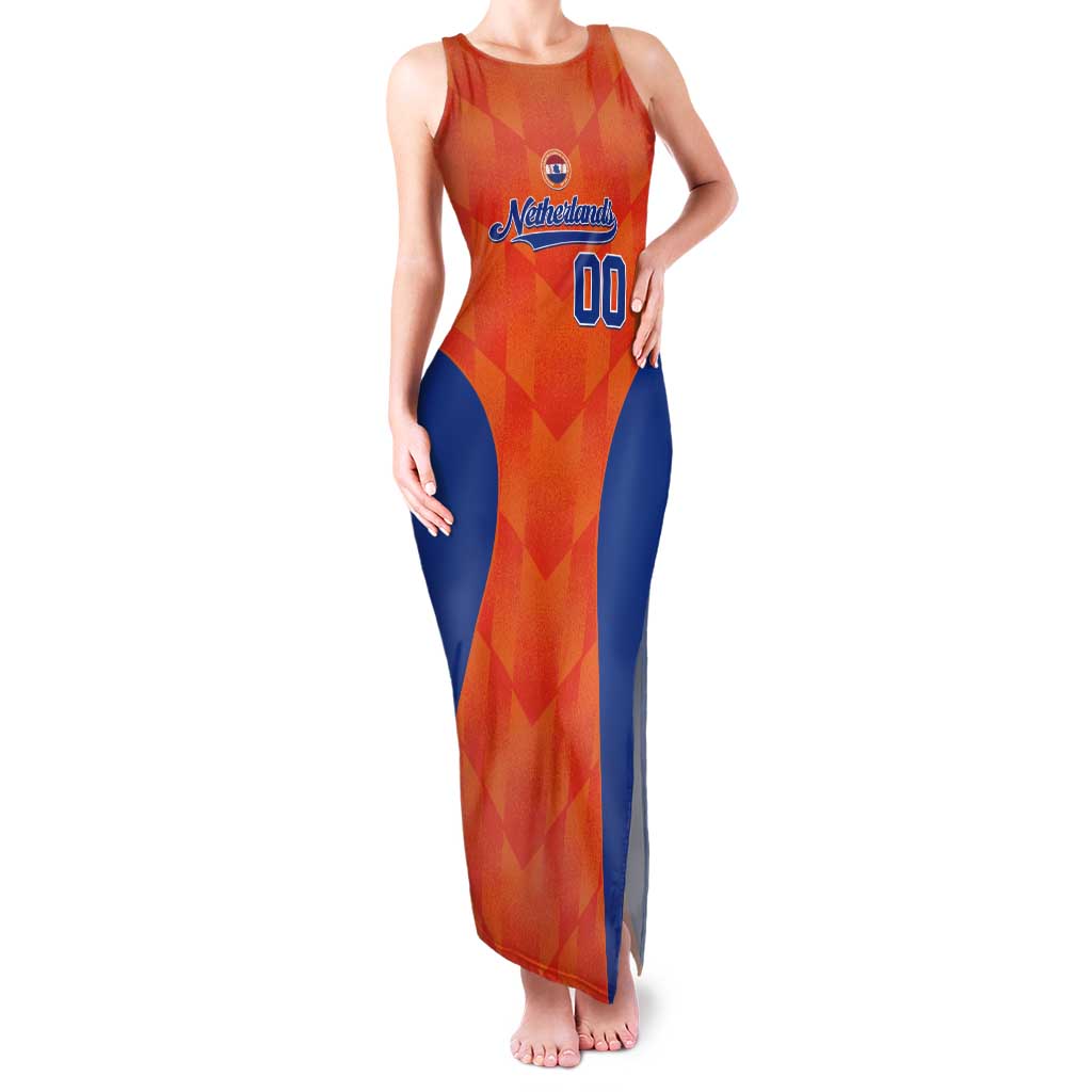 Custom Baseball Netherlands Tank Maxi Dress Go Champions Sporty Style