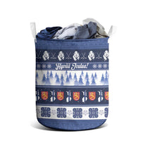 Finland Christmas Laundry Basket Suomen Tasavalta Hyvaa Joulua - Wonder Print Shop