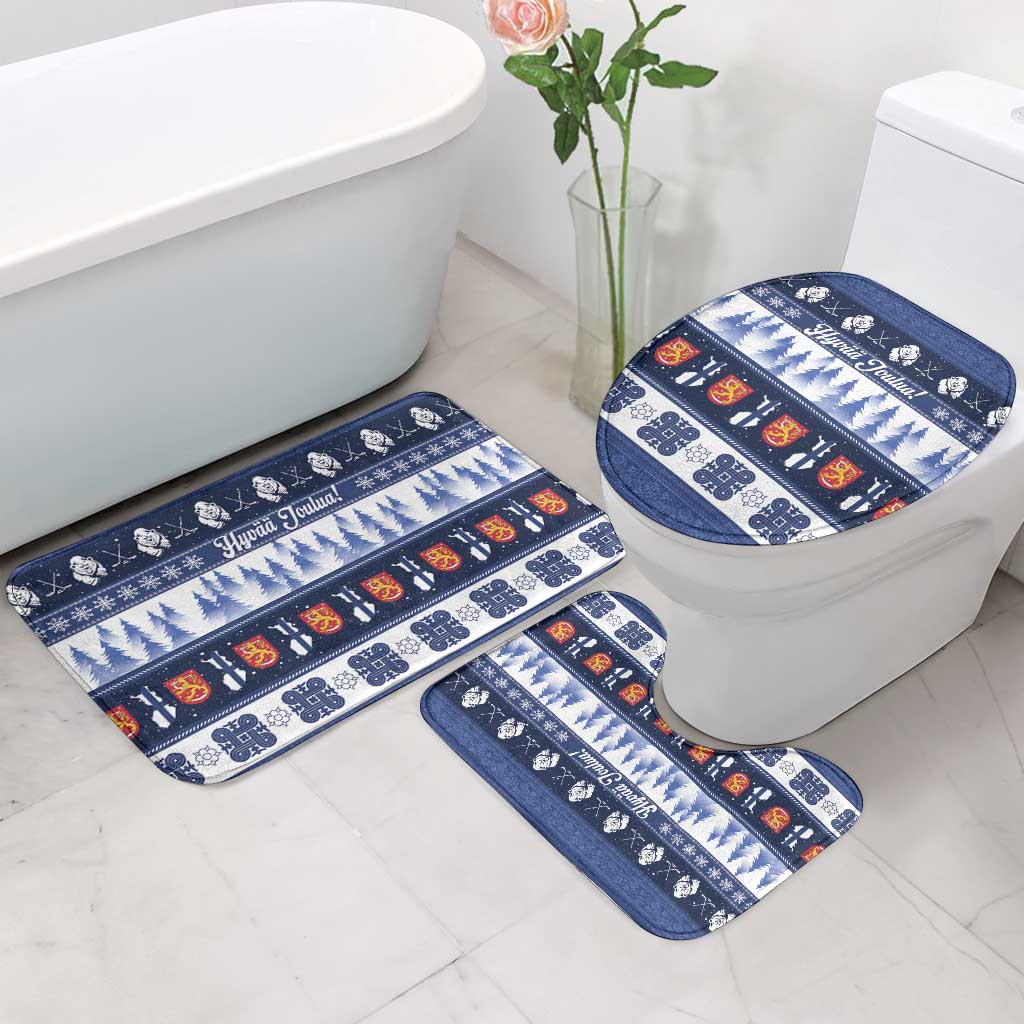 Finland Christmas Bathroom Set Suomen Tasavalta Hyvaa Joulua - Wonder Print Shop