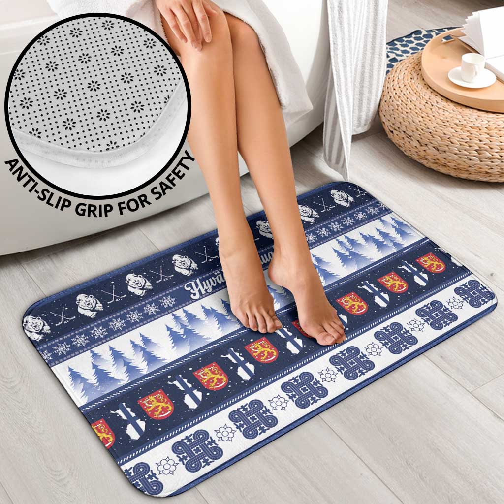Finland Christmas Bathroom Set Suomen Tasavalta Hyvaa Joulua - Wonder Print Shop