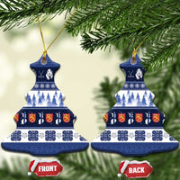 Finland Christmas Ceramic Ornament Suomen Tasavalta Hyvaa Joulua - Wonder Print Shop