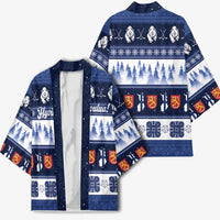 Finland Christmas Kimono Suomen Tasavalta Hyvaa Joulua - Wonder Print Shop