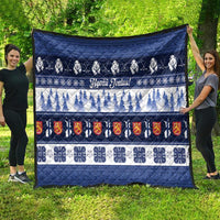 Finland Christmas Quilt Suomen Tasavalta Hyvaa Joulua - Wonder Print Shop