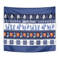 Finland Christmas Tapestry Suomen Tasavalta Hyvaa Joulua - Wonder Print Shop