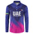 Custom UAE Cricket Button Sweatshirt Go Champions United Arab Emirates Falcon - Wonder Print Shop