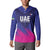 Custom UAE Cricket Button Sweatshirt Go Champions United Arab Emirates Falcon - Wonder Print Shop