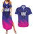 Custom UAE Cricket Couples Matching Summer Maxi Dress and Hawaiian Shirt Go Champions United Arab Emirates Falcon - Wonder Print Shop